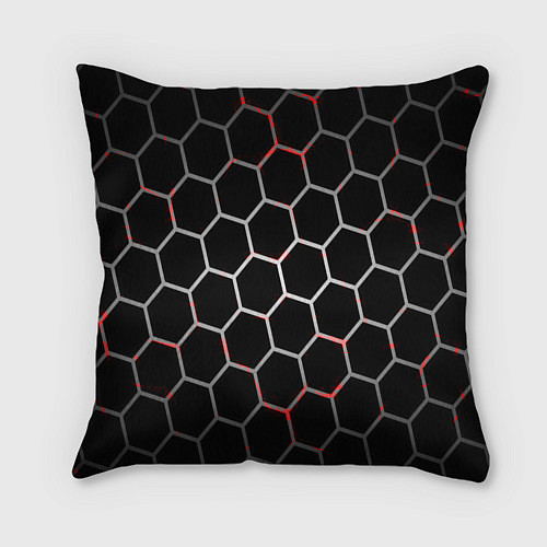 Подушка квадратная Шестиугольник пчелиный улей / 3D-принт – фото 2