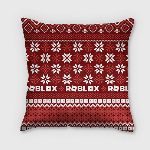 Подушка квадратная Roblox christmas sweater / 3D-принт – фото 2