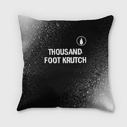 Подушка квадратная Thousand Foot Krutch glitch на темном фоне посеред, цвет: 3D-принт