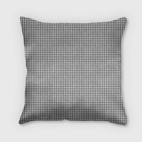 Подушка квадратная Серая клеточка классическая / 3D-принт – фото 2