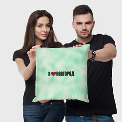 Подушка квадратная Новгород города России, цвет: 3D-принт — фото 2