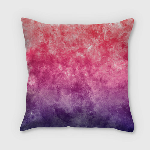 Подушка квадратная Абстракция - сине-красные облака / 3D-принт – фото 2