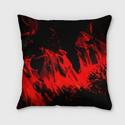Подушка квадратная Красное пламя, цвет: 3D-принт
