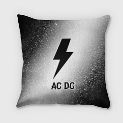 Подушка квадратная AC DC glitch на светлом фоне, цвет: 3D-принт