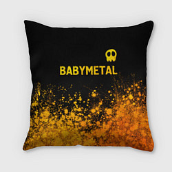 Подушка квадратная Babymetal - gold gradient посередине, цвет: 3D-принт