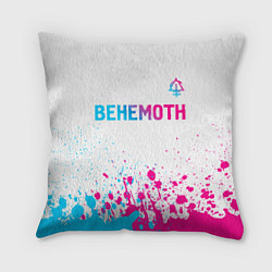 Подушка квадратная Behemoth neon gradient style посередине, цвет: 3D-принт