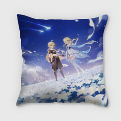 Подушка квадратная Genshin Impact Итэр Люмин, цвет: 3D-принт