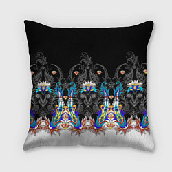 Подушка квадратная Узор цветочный сказочный, цвет: 3D-принт