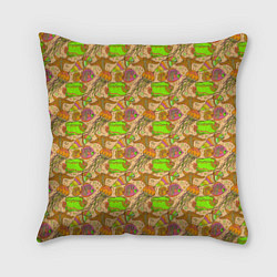 Подушка квадратная Морские обитатели рыбы, цвет: 3D-принт