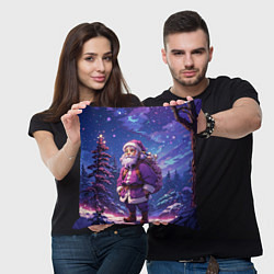 Подушка квадратная Cartoon Santa, цвет: 3D-принт — фото 2