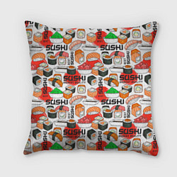 Подушка квадратная Best sushi, цвет: 3D-принт