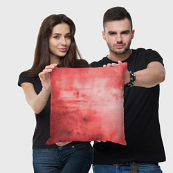 Подушка квадратная Красный гранж, цвет: 3D-принт — фото 2