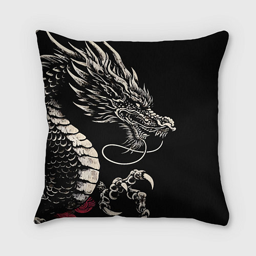 Подушка квадратная Japanese dragon - irezumi - art / 3D-принт – фото 2