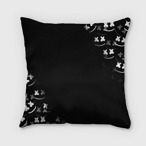 Подушка квадратная Marshmello black collection / 3D-принт – фото 2