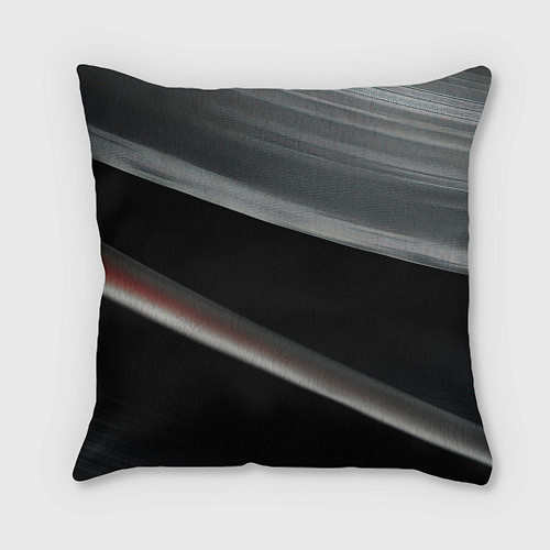 Подушка квадратная Black grey abstract / 3D-принт – фото 2