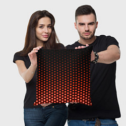 Подушка квадратная Красные квадраты, цвет: 3D-принт — фото 2