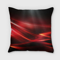 Подушка квадратная Red black abstract, цвет: 3D-принт