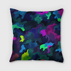 Подушка квадратная Хаотичный камуфляж, цвет: 3D-принт