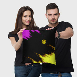 Подушка квадратная Borussia Dortmund sport, цвет: 3D-принт — фото 2