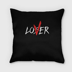 Подушка квадратная Lover loser, цвет: 3D-принт