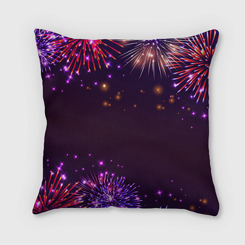 Подушка квадратная Праздничный Паша: фейерверк / 3D-принт – фото 2