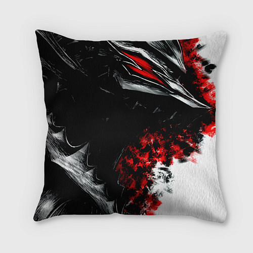 Подушка квадратная Berserk anime logo / 3D-принт – фото 2