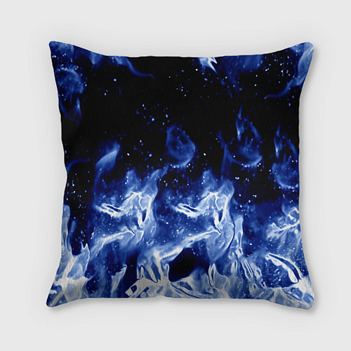 Подушка квадратная Stalker огненный синий стиль / 3D-принт – фото 2