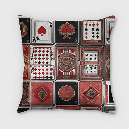 Подушка квадратная Покерный гений / 3D-принт – фото 2