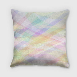 Подушка квадратная Цветные полупрозрачные полосы, цвет: 3D-принт