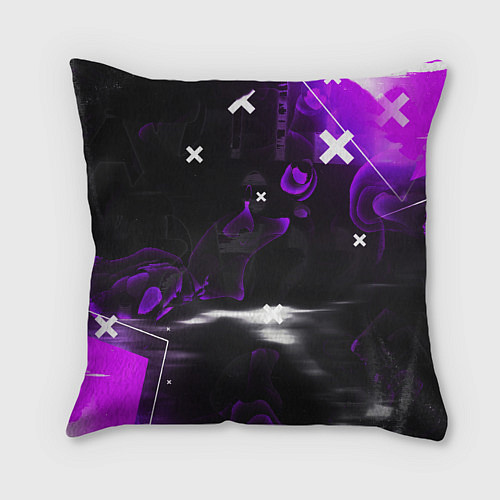 Подушка квадратная Сёгун Райден в белье - genshin impact / 3D-принт – фото 2