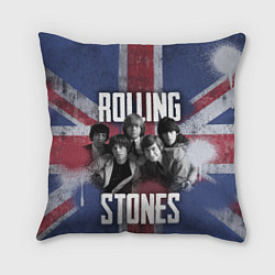 Подушка квадратная Rolling Stones - Great britain, цвет: 3D-принт