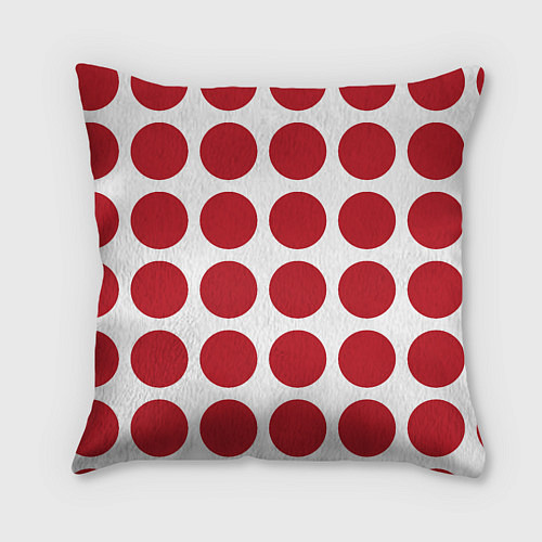 Подушка квадратная Красные круги / 3D-принт – фото 2