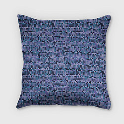 Подушка квадратная Синий узор вязанного трикотажного полотна, цвет: 3D-принт