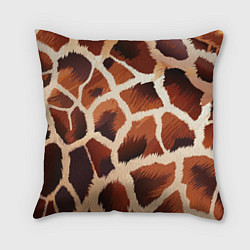 Подушка квадратная Пятнистый мех жирафа, цвет: 3D-принт