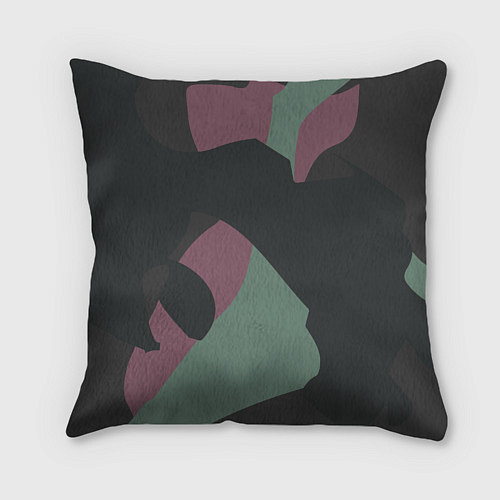 Подушка квадратная Голова яркого волка / 3D-принт – фото 2