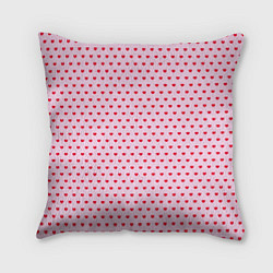 Подушка квадратная Мелкие сердечки паттерн, цвет: 3D-принт