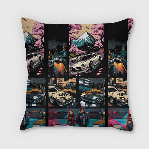Подушка квадратная Japanese jdm art / 3D-принт – фото 2