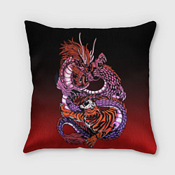 Подушка квадратная Дракон и тигр в год дракона, цвет: 3D-принт