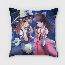 Подушка квадратная Touhou Project Reimu and Marisa, цвет: 3D-принт