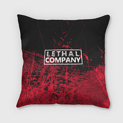 Подушка квадратная Lethal Company: Red Trail, цвет: 3D-принт