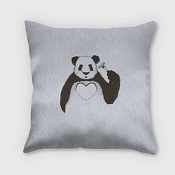 Подушка квадратная Panda love art