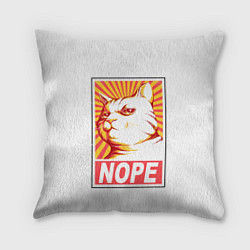 Подушка квадратная Nope - cat, цвет: 3D-принт
