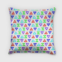 Подушка квадратная Ведьмак логотипы паттерн, цвет: 3D-принт