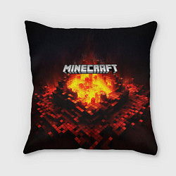 Подушка квадратная Minecraft огненные кубики, цвет: 3D-принт