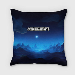 Подушка квадратная Minecraft logo night, цвет: 3D-принт