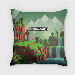 Подушка квадратная Minecraft logo квадратный мир игры, цвет: 3D-принт