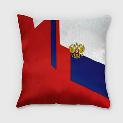 Подушка квадратная Спортивная текстура герб России, цвет: 3D-принт