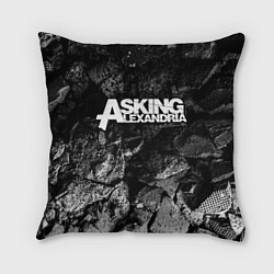 Подушка квадратная Asking Alexandria black graphite, цвет: 3D-принт