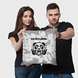Подушка квадратная Die Antwoord рок панда на светлом фоне, цвет: 3D-принт — фото 2