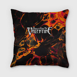 Подушка квадратная Bullet For My Valentine red lava, цвет: 3D-принт